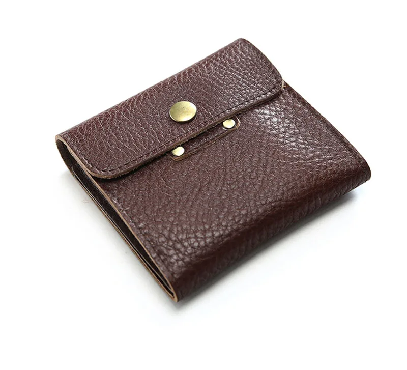 AETOO винтажный кожаный короткий кошелек, мужской кожаный кошелек на молнии, Женский кошелек, мужская сумка для карт