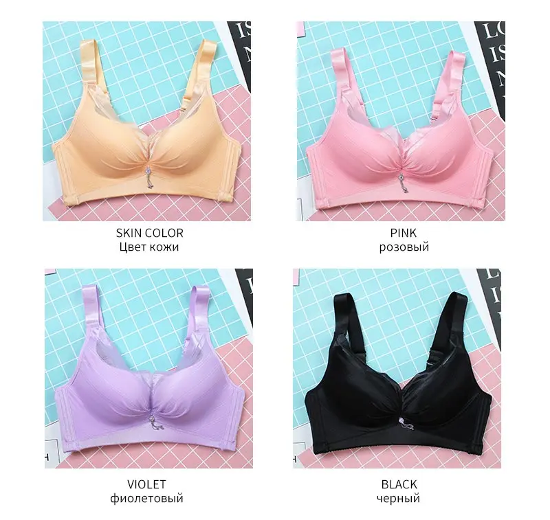 Meizimei sexy bras for women lace plus size super push up minimizer ABC cup intimates lingerie gather 70 75 80 85 crop top bh