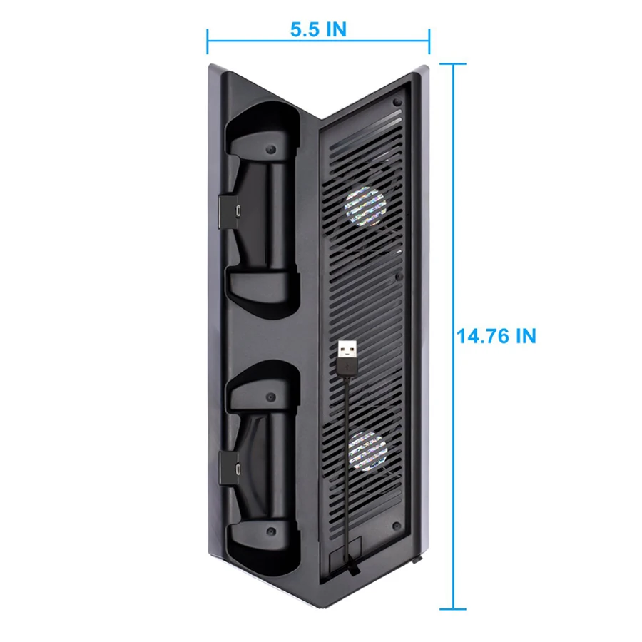 PS4 Slim Console Vertical Stand Cooling Fan Controller Charger for Sony Play Station 4 PS 4 Playstation 4 Slim Games Accessories