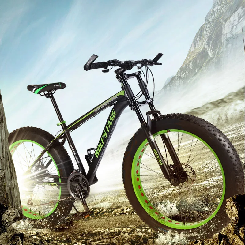 Wolf's fang велосипед 7/21/24 скоростной горный 26*4 0 Fat Bike bicicleta mtb дорожный складной для