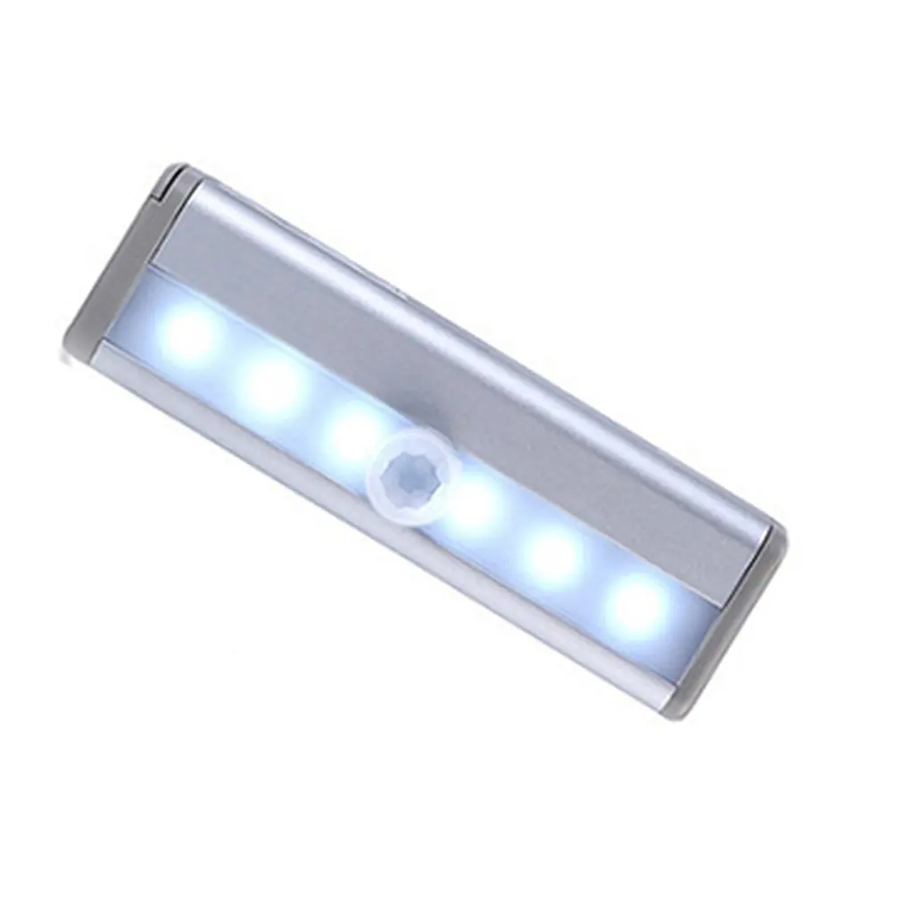 

Inductive 6 Led Light Bar Power 1w Night Light Infrared Induction No Drilling Convenient Room Cabinet Lamp