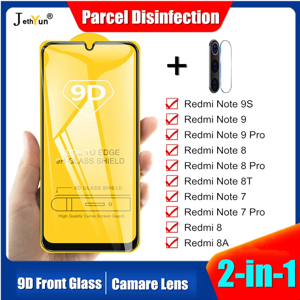 Закаленное стекло для Xiaomi 2 в 1 Защитная пленка экрана 8 9 7 Pro Redmi 8A объектива камеры