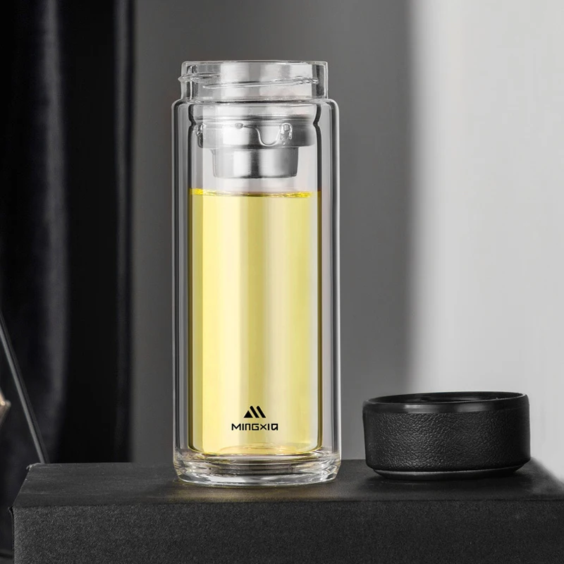 Insulation Cup Double Glass Insulation Cup Portable Cup Insulation Tea Cup With Cover Filter Tea Cup For Household B20080