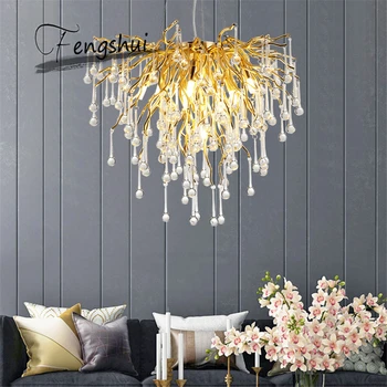 

Post-Modern Crystal ceiling Chandelier Lighting LOFT Villa LED Hanging Lamps Living Room Hotel Hall home Decor Chandeliers lamp