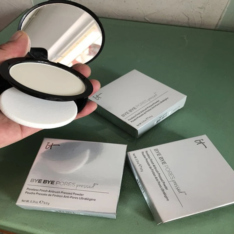 

IT Cosmetics Bye Bye Pores Powder Face Poreless Finish Airbrush Pressed Powder 0.31oz 9g ePacket Shipping+GIF