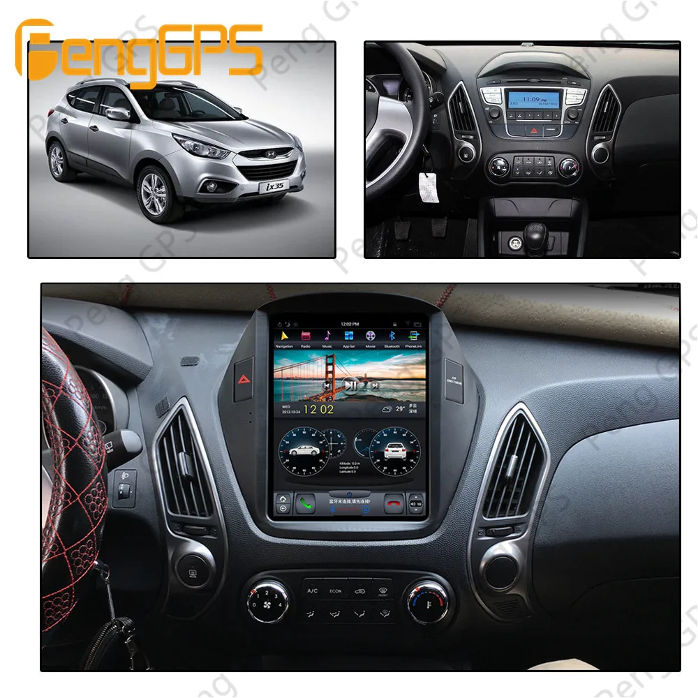 10," Тесла Android 8,1 PX6 4+ 32 ГБ Голосовое управление встроенный CARPLAY автомобильный радиоприемник для hyundai IX35 gps навигация без dvd