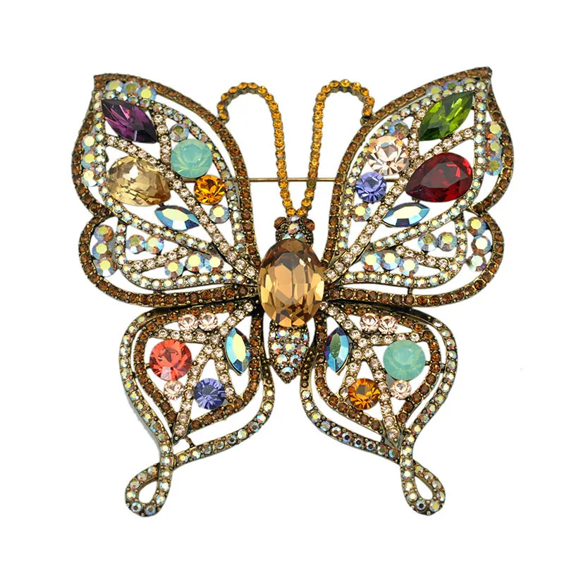 Брошь-бабочка в европейском и американском стиле, изысканная ретро-корсаж, Дафлкот, одежда, орнамент, AliExpress, Прямая с фабрики