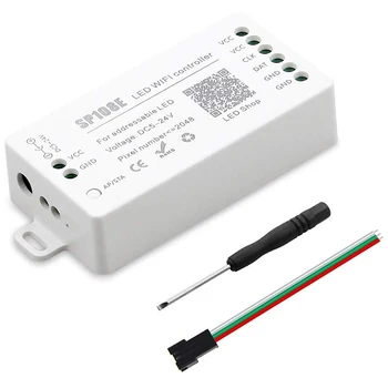 

SP108E LED Wifi ic Controller WS2812B WS2813 Etc LED Strip Module Light Smart APP Wireless Control IOS 10/Android 4.4 DC5-24V