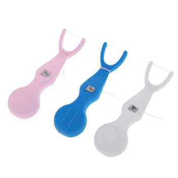

30m Dental Flosser Teeth Clean Wax Mint Flavored Dental Floss Stick Cleaning Pick Teeth Tool Oral Care Cleaner 3 Colors