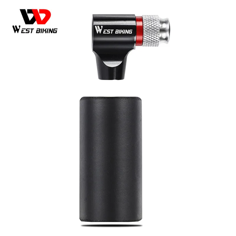 WEST BIKING Bicycle Pump Mini Air CO2 Schrader Presta Adapter Bike Inflator Aluminum Tire Tube Hand Pumps | Спорт и развлечения