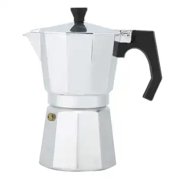 

Portable Grinder 6 Cups Aluminum Moka Pot Octagonal Coffee Cup Maker Home for Espresso Coffee Appliance Grinders Shaker Spice