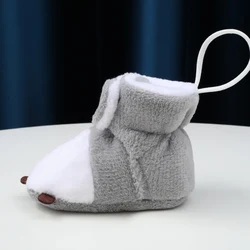 Inverno criança infantil botas de neve do bebê meninas meninos cozy fleece booties bonito dos desenhos animados garra fofo primeiro walker calçados 0 18m