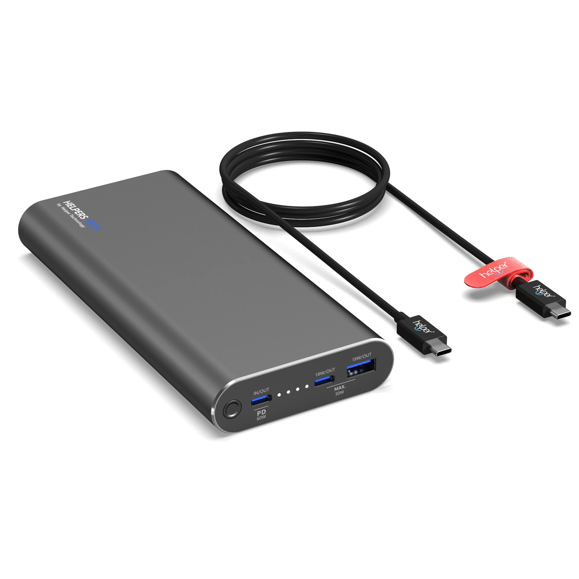  20V 2.25A 3.25A 45W 65W Power bank PD+QC with USB Type-C Input / Output and QC Output for Macbook D