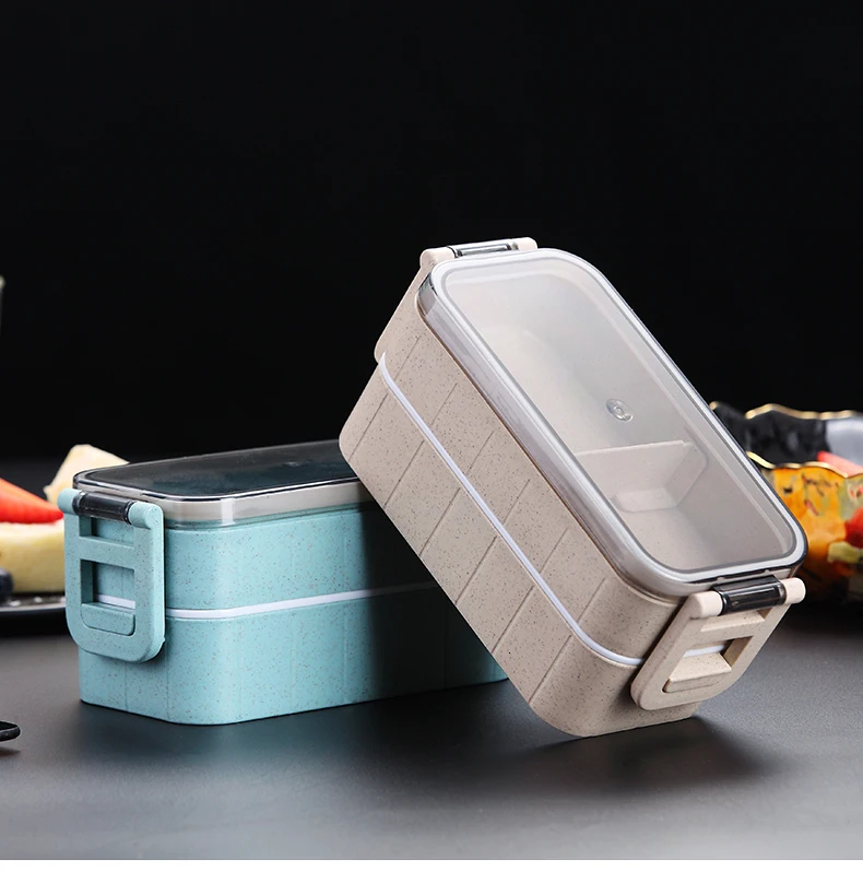 WORTHBUY, японская микроволновая печь, коробка для бэнто, Пшеничная солома, детский Ланч-бокс, герметичный, бенто, Ланч-бокс для детей, школьный контейнер для еды