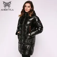 AORRYVLA новая зимняя куртка s Parkas Женская Длинная зимняя куртка с капюшоном Толстая теплая женская зимняя куртка женская повседневная куртка