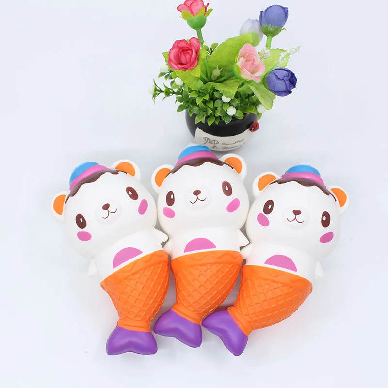 Симпатичная игрушка-давилка Kawaii русалка маленький медведь медленно поднимающийся крем ароматизированные игрушки для снятия стресса подарки мягкие игрушки для малышей