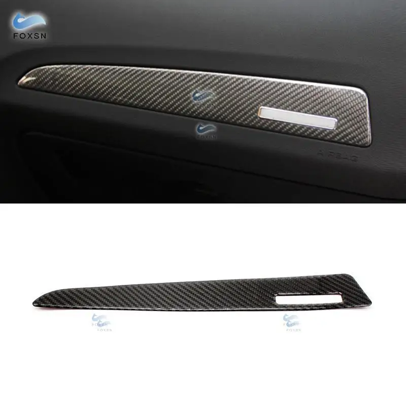 

For Audi Q5 2009 2010 2011 2012 2013 2014 2015 2016 2017 Carbon Fiber Car Passenger Side Dashboard Panel Frame Cover Trim