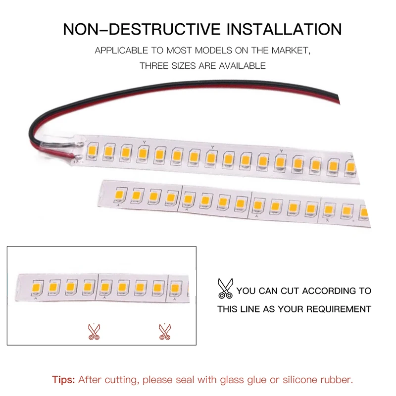 2PCS Car Rearview Mirror Indicator Lamp DRL Streamer Strip Flowing Turn Signal Lamp LED Car Light Source turn signals for cars