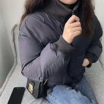 

Harajuku Winter Jacket Women Clothes Parka Coat Padded Loose Warm Thick Down Cotton Coat Female Solid Women Winter Coats Q2122