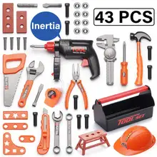 Детский набор инструментов, инструмент для ремонта моделирования, дрель, отвертка, набор для ремонта дома, детский набор инструментов, набор игрушек-пазлов для детей