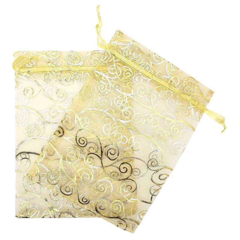 100Pcs Organza Drawstring Candy Bag for Jewelry Gifts Candy Party Wedding Candy Bags