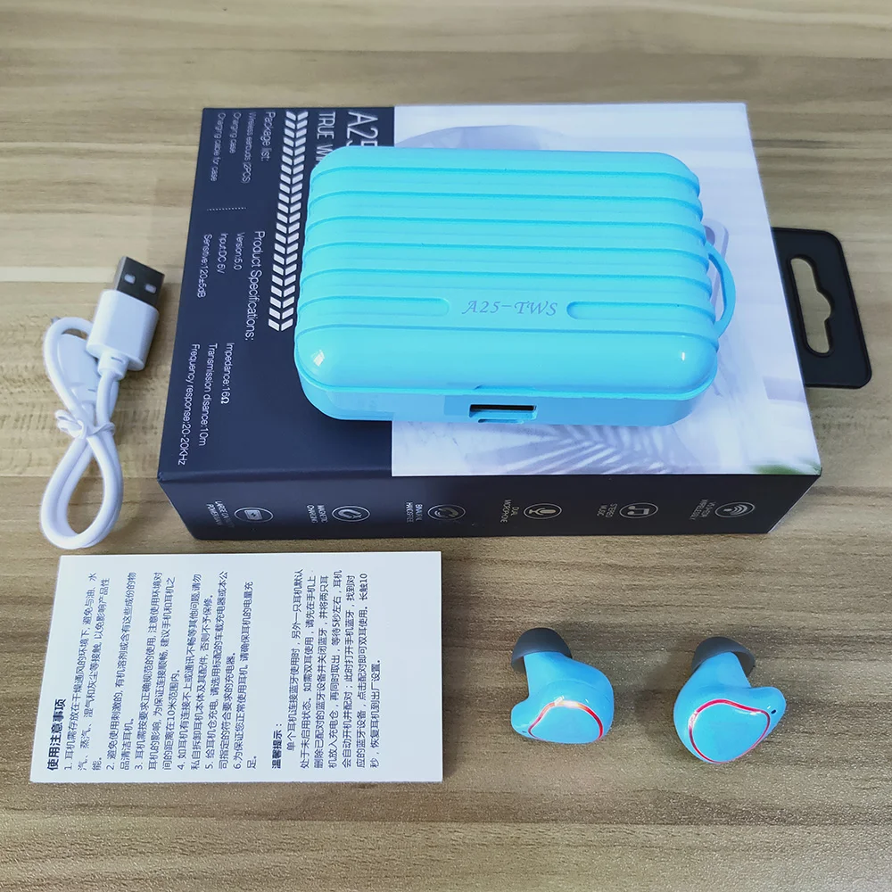 2000mAh Power Bank Wireless Earphones Bluetooth V5 0 TWS Wireless Bluetooth Headsets With Microphone LED Display