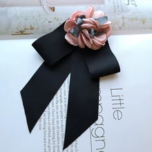 Корейский стиль Женский галстук-бабочка цветок брошь бабочка женский галстук-бабочка отель банк персонал деловой шейный галстук модные аксессуары для рубашек