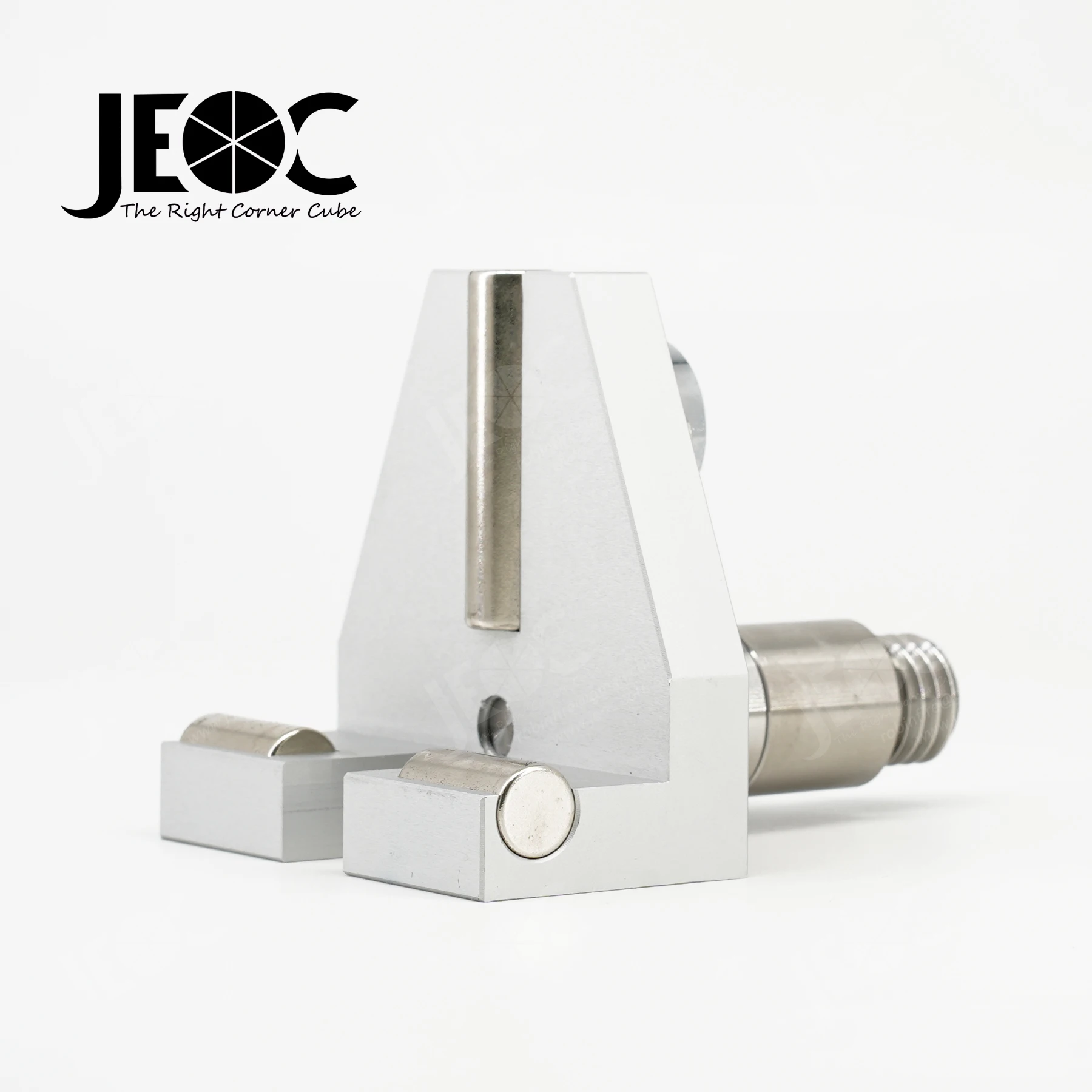 JEOC Magnetic Railshoe with 5/8inch Threaded Mount, Monitoring Prism Base with Strong Magnet, for Railway Surveying Topography