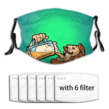 

Bearded Man Drinking A Mug Of Beer Windproof Breathable Mouth Breathable protective mask Men Women Adult Dust Anti-ultraviolet