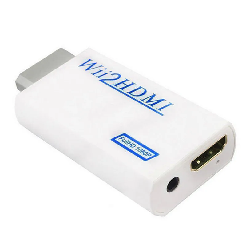 Белый 3,5 мм аудио видео выход Full HD 720P 1080P HDTV монитор для wii в HDMI для wii 2 HDMI адаптер конвертер - Цвет: Белый