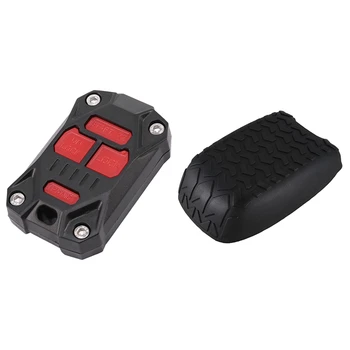 

Car Key Shell for Jeep Wrangler JK 2008-2017 & Car Center Armrest Console Cover Pad for Jeep Wrangler JK 2011-2017