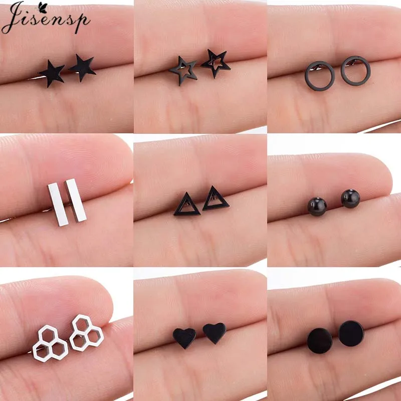 Jisensp Korean Earrings Simple Fashion Single Bar for Women Geometric Stud Friendship Gift boucle d'oreille | Украшения и
