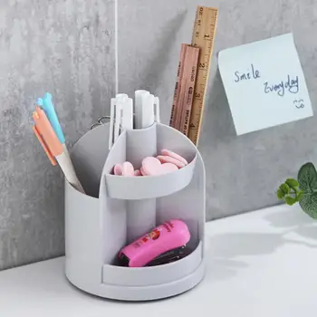 

New Multifunctional Desktop Rotating Storage Box Stationery Storage Desktop Storage Porous Storage Box Jewelry Make Up Organizer