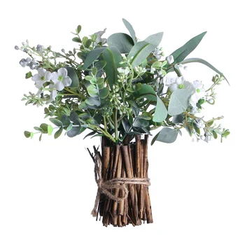 

Artificial Flower Faux Eucalyptus Leaves Spray Eucalyptus Branches Plants Artificial Greenery Stems For Holiday Wedding Party