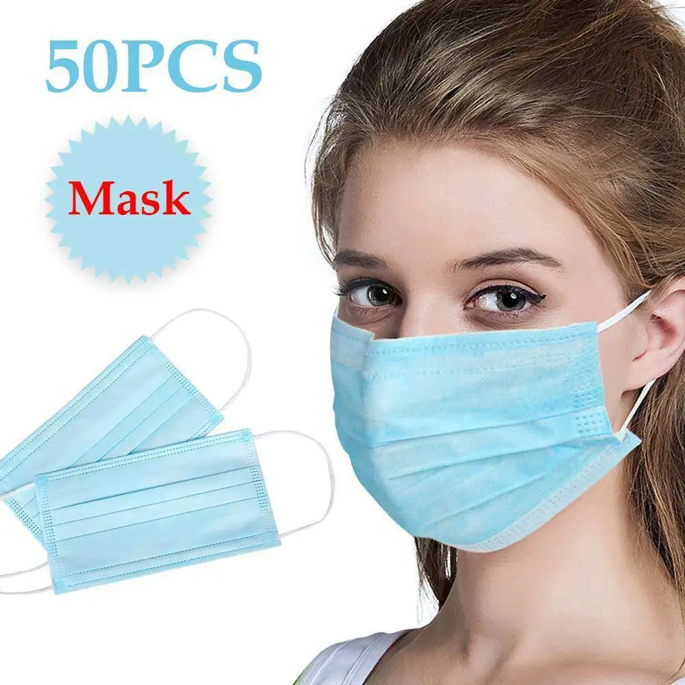 

50pcs/10pcs/30pcs Anti-dust Safe Breathable Mouth Mask Disposable Ear loop Face Surgical Masks