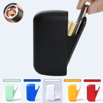 

PU Leather Cigarette Case With Windproof USB Charging Electric Tungsten Lighter Unisex Coarse Fine Cigarette Box Holder Ignition