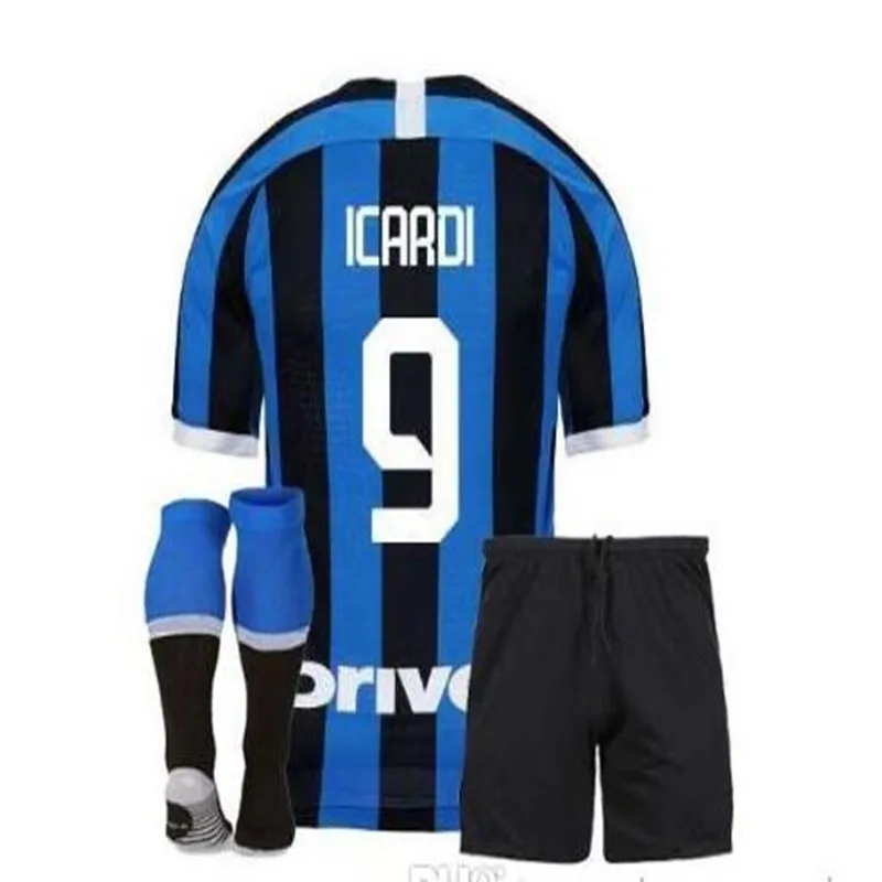 Inter milan 3rd футбольные майки LAUTARO ICARDI NAINGGOLAN PERISIC SKRINIAR POLITANO комплект для взрослых 19/20 футболка Inter milan - Цвет: shirt