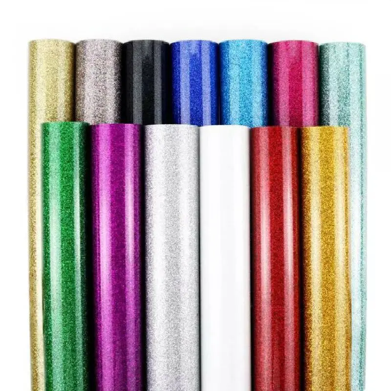 Decor-Film Htv-Shirt Heat-Transfer Iron-On Glitter Vinyl 1-Roll High-Elastic for Easy-To-Cut
