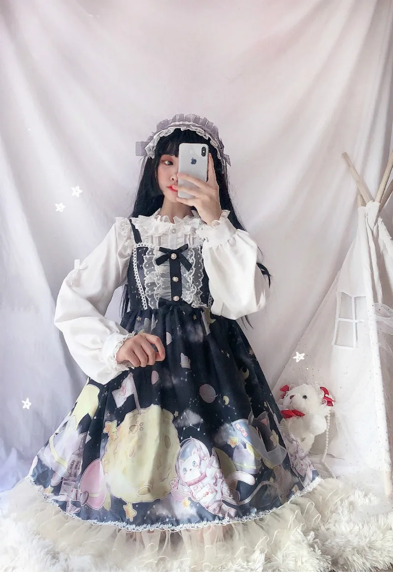 Cosplay&ware Lolita Dress Sweet Cute Japanese Kawaii Girls Princess Maid Vintage Gothic Printed Patterns Lace Pink Summer Skirt -Zentai shop online H64a3938520f646d987e8b36eaa78473dI.jpg
