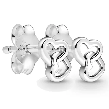 

Original Me Collection My Loves Heart Stud Earrings For Women 925 Sterling Silver Earring Gift DIY Europe Jewelry