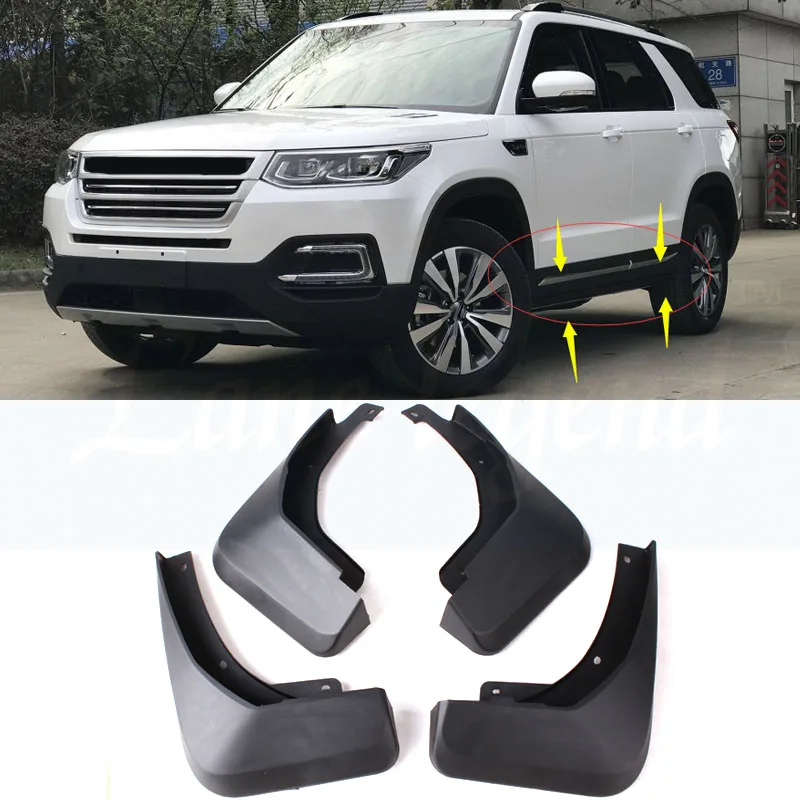 

Molded Mud Flaps For Chana Changan CS95 2016 2017 2018 Mudflaps Splash Guards Mud Flap Front Rear Mudguards Fender