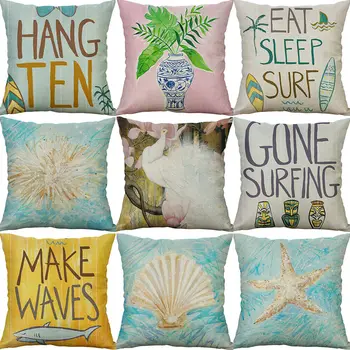 

Beach maxim Pillow Case Sofa Car Waist Throw Cushion Cover Home Decor