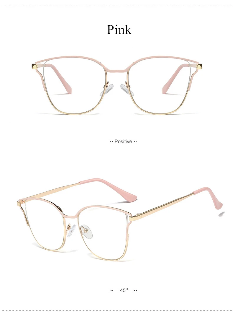 Винтажные очки кошачий глаз, женские металлические оправы для очков, ретро бренд, прозрачные линзы, очки для глаз, оптические очки для близорукости, очки