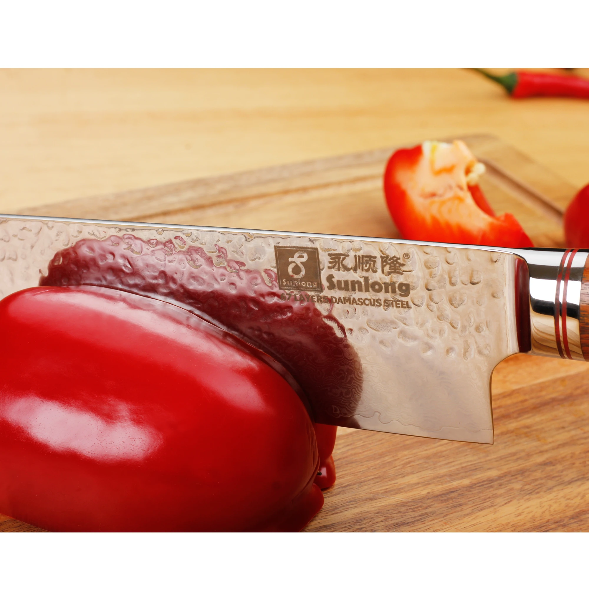Японский нож шеф повара Sunlong Gyuto VG10 ручка из дамасской стали палисандр 10 дюймов|10
