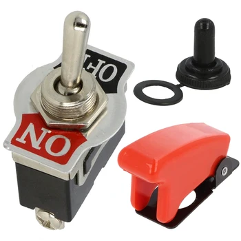 

Heavy Duty ON-OFF Toggle Flick Switch Car Light SPST Missile / Water Cover