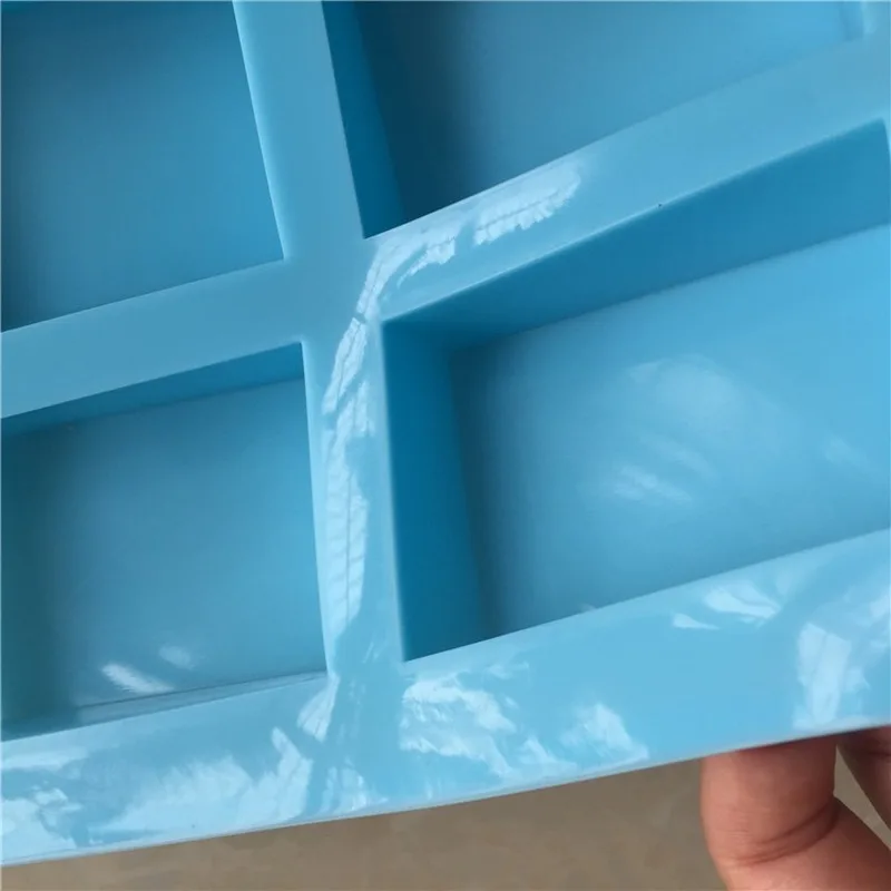 6 Rectangle Silicone Mold Hand-made Soap-moulded Bakery and Pastry Accessories Candle DIY Decoration Tools Soft Chocolate Maker