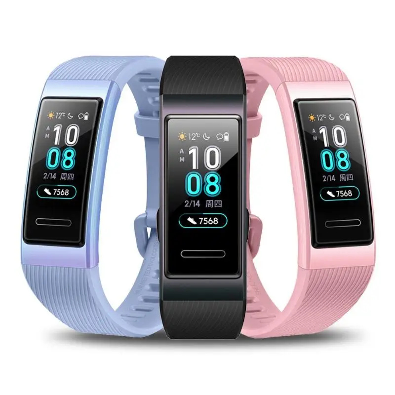 Смарт-браслет huawei Honor Band 3 Swimmable 5ATM 0,9" OLED сенсорный экран монитор сердечного ритма толчок сообщение браслет