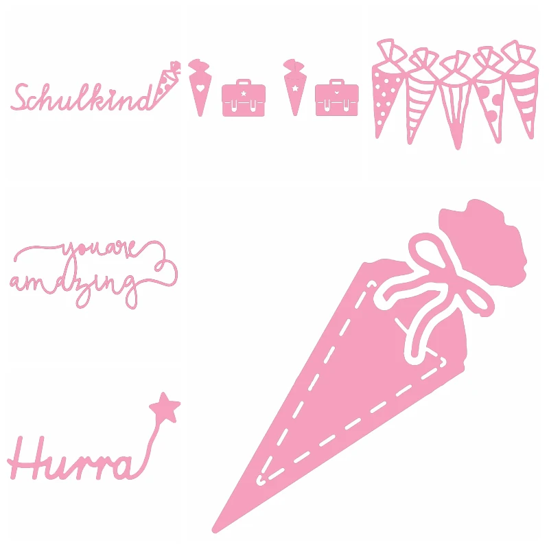 

Sugar You Are Amazing Hurra Star German Word Metal Cutting Dies Scrapbooking For Card Album Making Embossing New Dies 2019