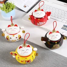 Керамика Lucky Cat чай Caddy портативный мини путешествия чай уплотнение банки для хранения Подарочная коробка Упаковка Чай Канистра магазин открытие подарки