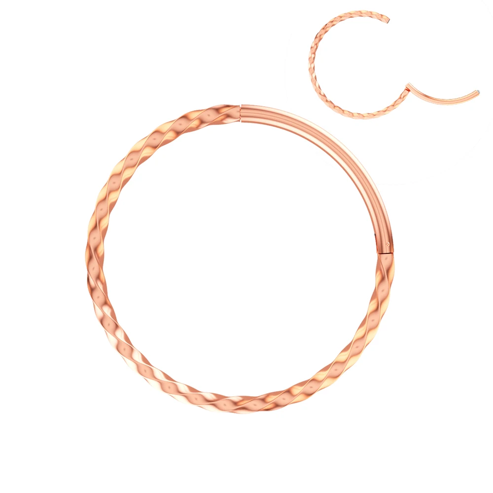 16G Twist кольцо в нос 8/10 мм для пирсинга перегородки носа раковины спирали пирсинг для пупка нос шпильки Cartiliage Для женщин тела пирсинг ювелирные изделия 1 шт